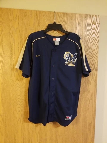 Milwaukee Brewers Prince Fielder #28 Sewn Nike Jersey Youth L EUC Cover