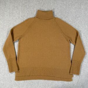 J. Crew Sweater Womens Size Medium Merino Wool Alpaca Turtleneck Pullover Tan