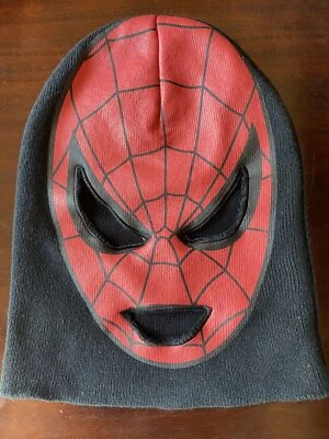Adult Unisex Marvel Universe Spiderman Face Black Ski Mask Winter Costume Cap - Image 1 of 4