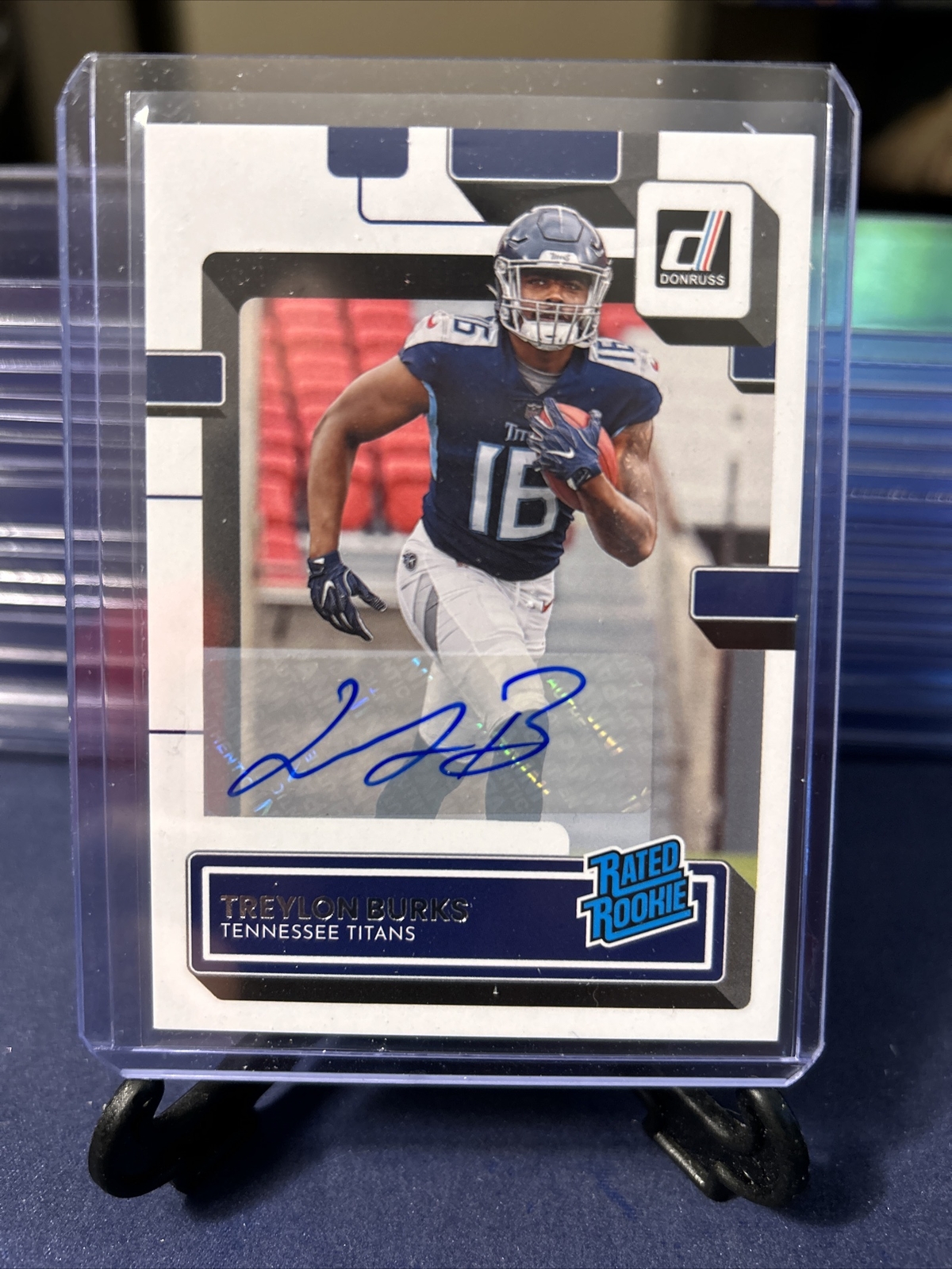 2022 DONRUSS RATED ROOKIE RC AUTO #312 TREYLON BURKS TITANS - B01