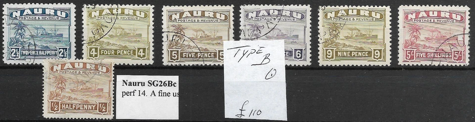 Nauru @ 1924 SEGUNDO JUEGO USADO @ Buen precio @au.587 Foto 1 de 1