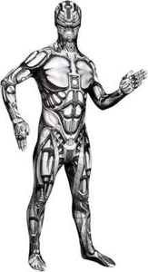 Adult Android Monster Morphsuit Mens Robot Costume Skinsuit Halloween M - XXL - Picture 1 of 6