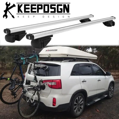 SUV Top Roof Rack Cross Bars Rails Cargo Carrier Lock for Kia Sorento 2003-2015 Foto 1 de 4