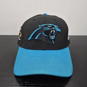 Gorra ajustada Carolina Panthers para hombre L/XL negra azul NFL Super Bowl 50 New Era - Imagen 1 de 8
