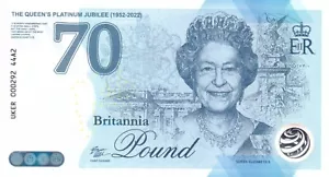 BRITLAND Großbritannien UK PFUND 1952 2022 PLATIN JUBILÄUM Gedenkmünze A2 - Bild 1 von 2
