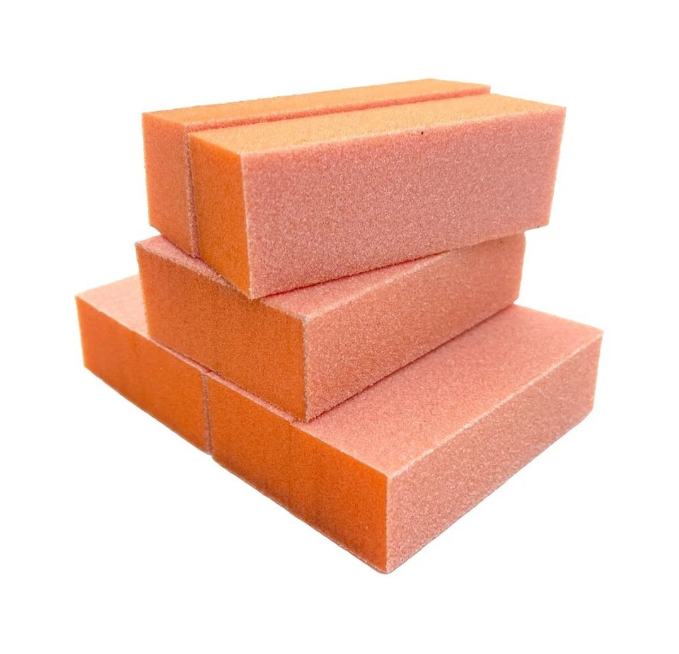 Bloque tampón Dixon naranja blanco grano 80/100 3 lados - 8ct Foto 1 de 1