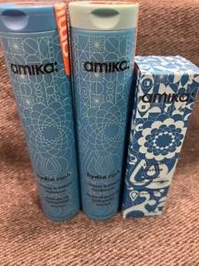 NEW Amika Hydro Rush Intense Moisture Shampoo & Conditioner & Dream Routine - Picture 1 of 4