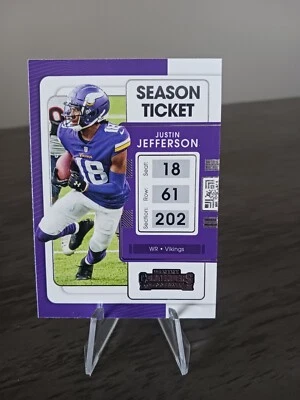 Justin Jefferson Season Ticket 2021 Panini Contenders Football #63 NFL Card - Image 1 of 2