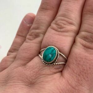 Turquoise Ring 925 Sterling Silver Ring Handmade Ring Worry Ring All Size AM-639