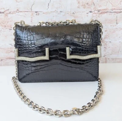 Vtg Judith Leiber Crocodile Alliigator Handbag Clutch Bag - Image 1 of 4