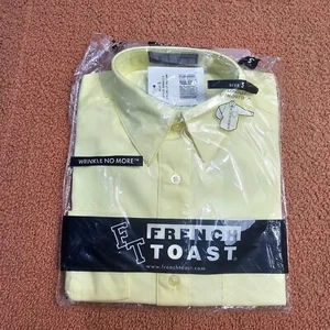 French Toast Boys 5 Yellow Oxford Shirt L/S Button Front Collared E9004 NWT U3a - Picture 1 of 6