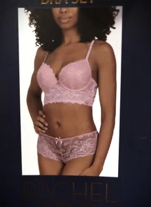 Rachel Roy  Long Line Bra with Matching Boyshort and matching Thong - Picture 1 of 3