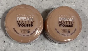 Lot Of 2~Maybelline Dream Matte Mousse~CLASSIC IVORY~Light 2 Foundation~Ea .64oz - Picture 1 of 3