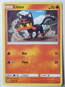 Tarjeta Pokémon Litten 24/149 NM/M - Sun Moon - Arte Akira Komayama - Imagen 1 de 2