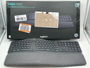 Logitech ERGO K860 Wireless Keyboard - Black DONLE INCLUDED - Picture 1 of 4
