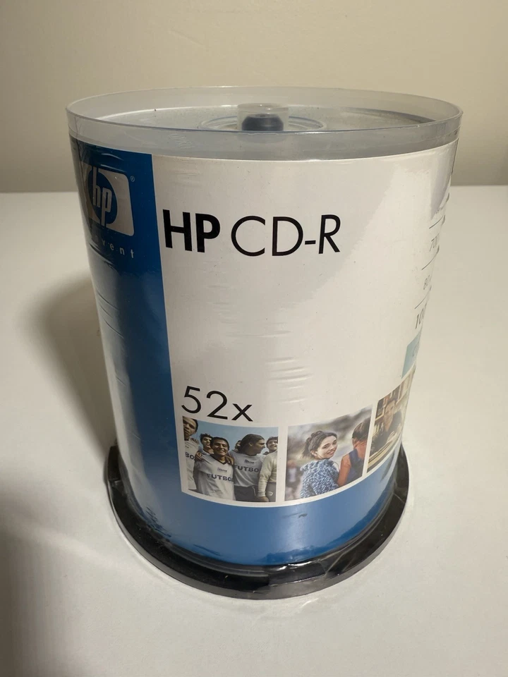 HP Invent Brand - CD-R - Mídia de disco gravável 52X 80 min 700MB - Pacote com 100 eixos - Imagem 1 de 3