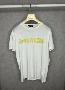 Dsquared2 Herren T-Shirt Ripped Logo Weiß Größe XL - Bild 1 von 5