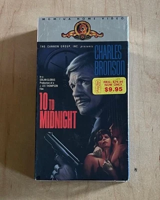 Charles Bronson Crime Movie Vigilante Cop 10 TO MIDNIGHT (1983) New Sealed VHS - Image 1 of 4