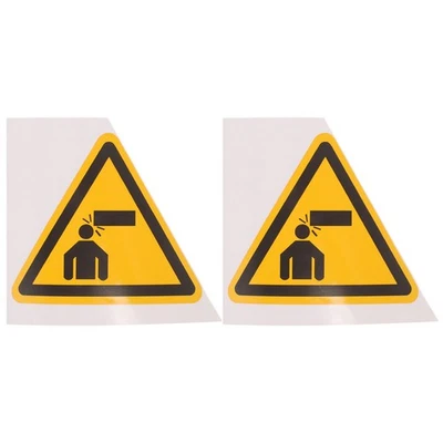  2 Pcs Voltage Safety Warning Sticker Self Adhesive Signs Self-adhesive - Image 1 of 4