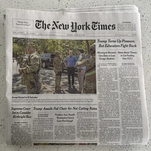 The New York Times Friday April 18, 2025 Complete Print Newspaper (NEW) - Picture 1 of 4