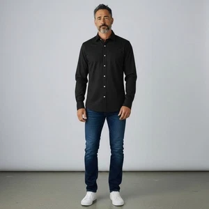 Polo Ralph Lauren Herren Schwarz Slim Fit 100% Baumwolle Stretch Oberhemd Größe L - Bild 1 von 7