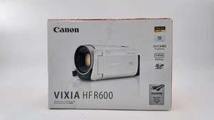 TESTED + Canon VIXIA HF R600 HD Camcorder – White. RARE +64GB SD, Manfrotto, etc - Picture 1 of 11