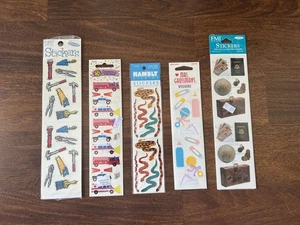 Lot of 5 Vintage Sticker Packs Sandylion Mrs Grossman’s Prismatic Travel 80s 90s - Picture 1 of 11
