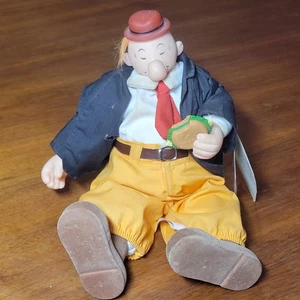Vintage 1985 Popeye Wimpy 11" Collectible Plush Vinyl Doll Toy Presents With Tag - Picture 1 of 8