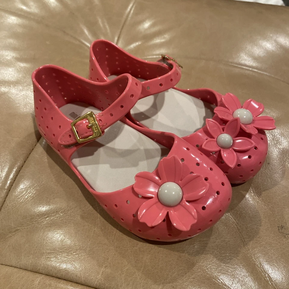 Mini Sapato Melissa x Isabela Capeto Rosa Flor Mary Jane Tamanho: 9 - Imagem 1 de 4