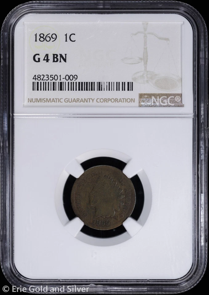 1869 1C Indian Head Cent NGC G 4 BN - Image 1 of 4