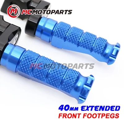 For Yamaha FZ8/S Fazer 10-16 15 14 13 12 MCCP 40mm Lowering BLUE Rider Foot Pegs Foto 1 de 4