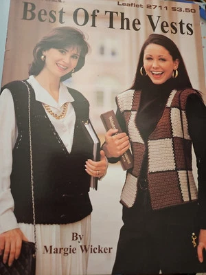 Leisure Arts Knitting Pattern Leaflet 2711 Best of the Vests - Image 1 of 2