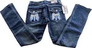 Laguna Beach Sunset Beach Straight Damenjeans 28 bestickt Made in USA neu - Bild 1 von 14