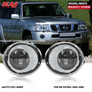 2Pcs Front Fog Lights Assembly w/ Clear Grills Bumper For Nissan Patrol 05-09 - Bild 1 von 6