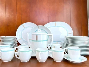 Bernardaud Limoges "Paestum" Servizio da Pranzo Art Decò in Porcellana per 8,51 pz,OTTIME CONDIZIONI - Foto 1 di 22