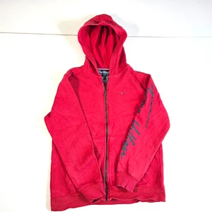 Tommy Hilfiger Red Long Sleeve Zipper Hoodie - Women's Large 16/18 Jacket - Picture 1 of 6