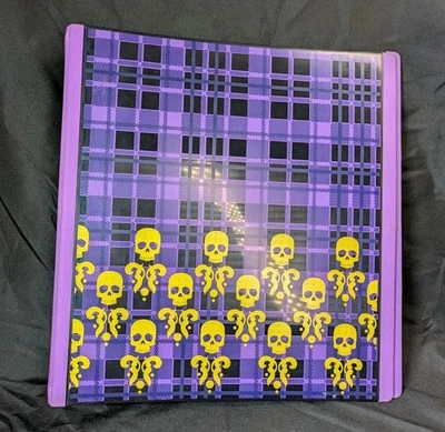 Gothic Skulls Binder Staples 品牌紫色格子半透明  — 第 1/4 张图片