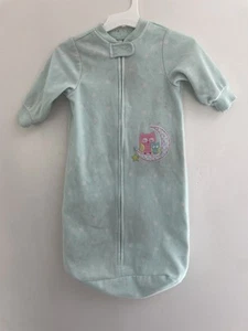 Little Me Baby Girls Cute Owls Polka Dot Fleece Long Sleeve Sleep Sack Mint 0-9M - Picture 1 of 6