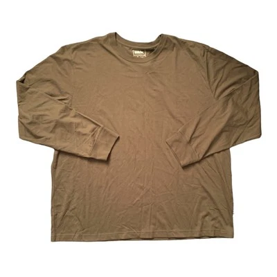 Camiseta deportiva cepillada Eddie Bauer para hombre manga larga cuello redondo algodón calce clásico Foto 1 de 3