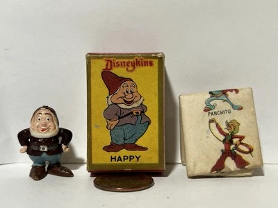 Figura de plástico enano feliz de Marx Disneykins con caja personaje de Blancanieves de Disney Foto 1 de 4