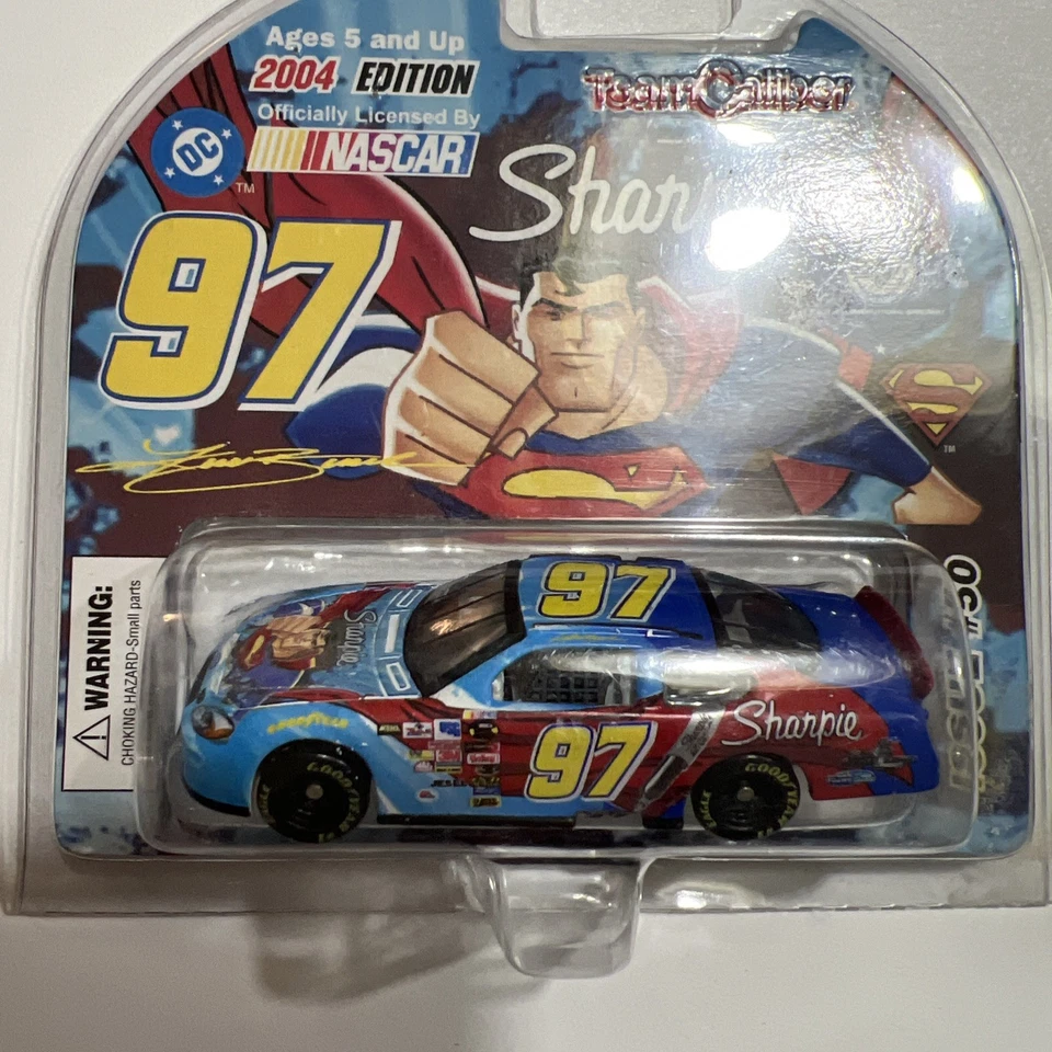 #97 Kurt Busch Superman Sharpie Ford Taurus 2004 Issue#50 Team Caliber 1 64