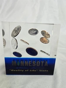 Monedas de plata Minnesota "Estado de calidad de vida" 1964 en exhibición de bloques de plástico - Imagen 1 de 5