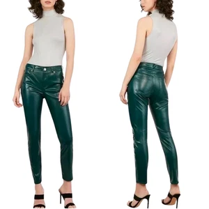 Express High Waisted Kunstleder Ankle Leggings 2R Baddiecore Street Style - Bild 1 von 6