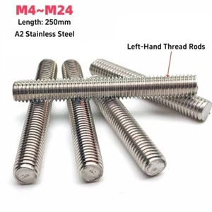 All Thread Left-Hand Fully Threaded Rod A2 Stainless Steel Studding Bar M4-M24 - Picture 1 of 7