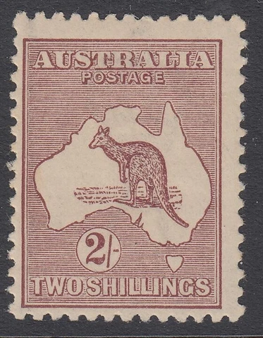 AUSTRALIA Kangaroo 2/-Maroon 3rd Wmk MUH ... Cat. BW 38A  $750 Cover