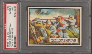 1965 A & BC  CIVIL WAR NEWS  CARD #33 - PSA MINT 9(OC) - FIGHT FOR SURVIVAL - Picture 1 of 2