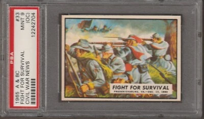 1965 A & BC  CIVIL WAR NEWS  CARD #33 - PSA MINT 9(OC) - FIGHT FOR SURVIVAL - Image 1 of 2