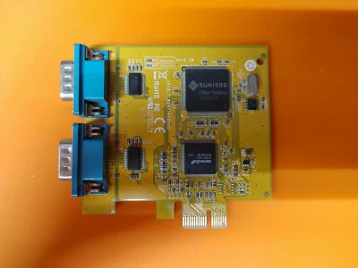 Sunix SER5437A 2-port RS232 Serial Port Low Profile PCI-e Card - Image 1 of 3