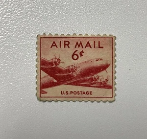 6 CENT Air Mail Red Stamp RARE UNUSED US STAMP - Picture 1 of 4