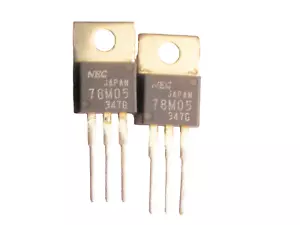 Regulador de voltaje positivo UPC78M05 NEC 5V TO-220 2 piezas - Imagen 1 de 1